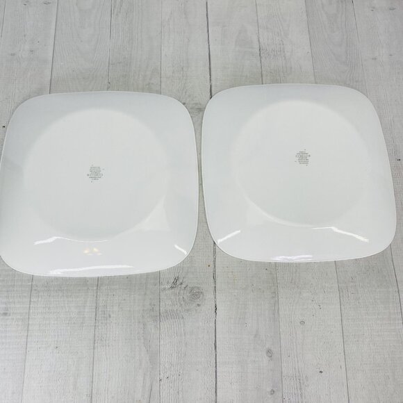 Corelle URBAN ARC Break Chip Resistance Black Gray Lines Dinner Plates Set of 4 - Picture 5 of 10